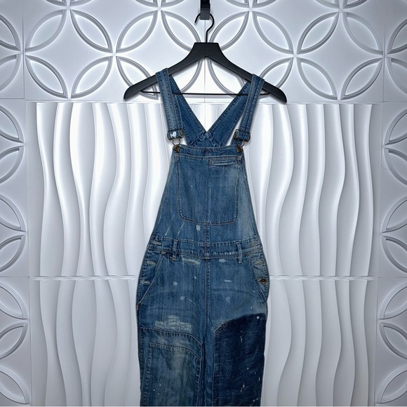 Madewell Distressed Jean Overalls - Picture 3 of 6